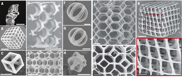CAL-printed glass structures
